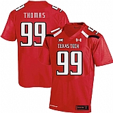 Texas Tech Red Raiders 99 Mychealon Thomas Red College Football Jersey Dzhi,baseball caps,new era cap wholesale,wholesale hats